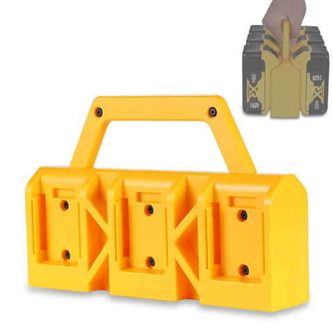 Sivsis DeWalt battery holder with six slots, ideal for van storage.