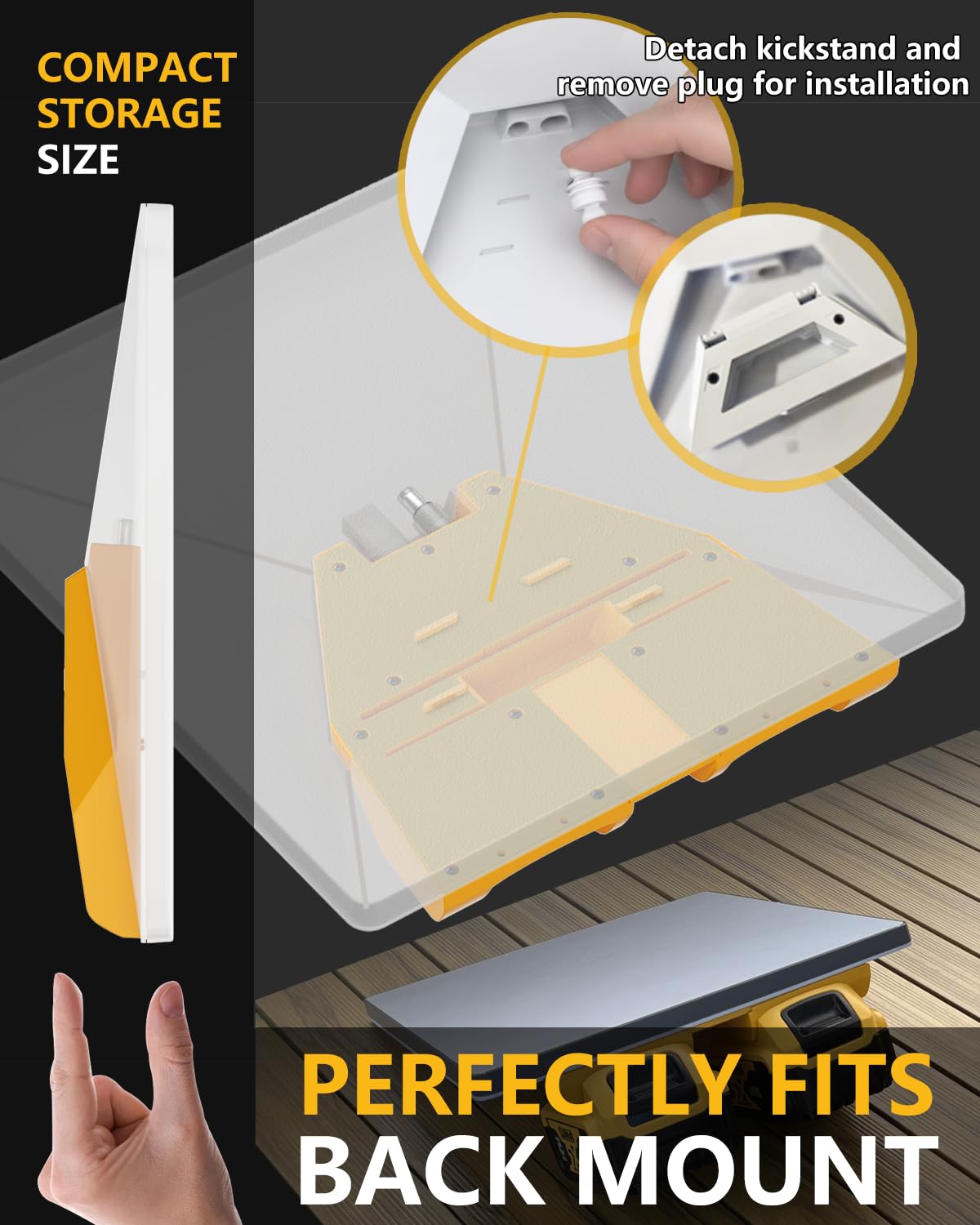 Compact design eases portability for RV, camping, and travel.