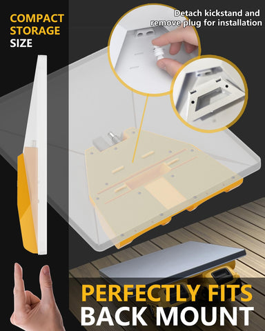 Compact design eases portability for RV, camping, and travel.