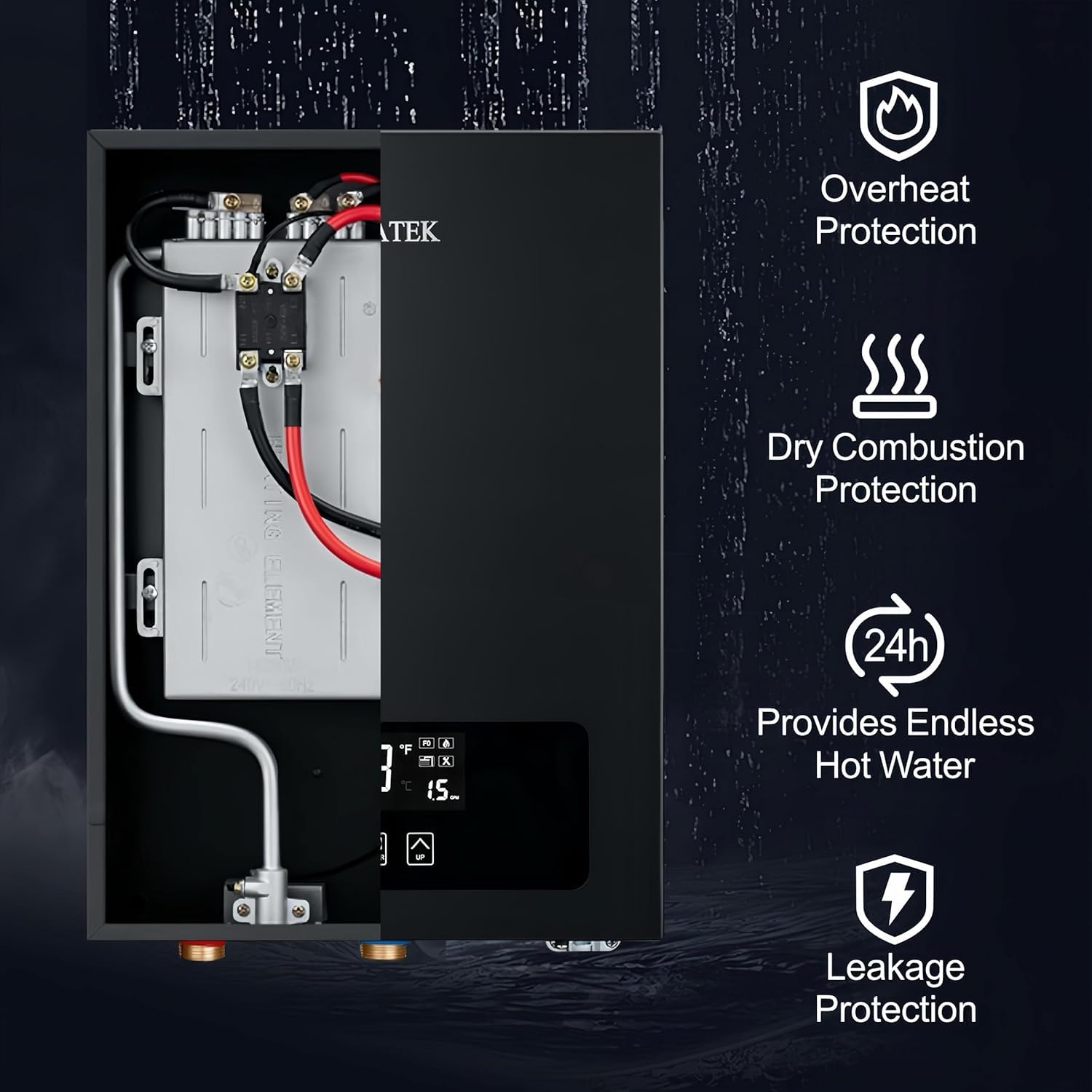 SIVUATEK V7B-140B 1/2 inch NPT connections simplify installation.