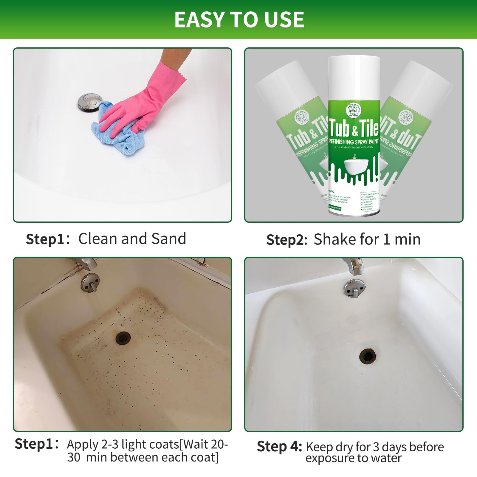 Six Foxes odor caution with ventilation reminder for safe spraying indoors.