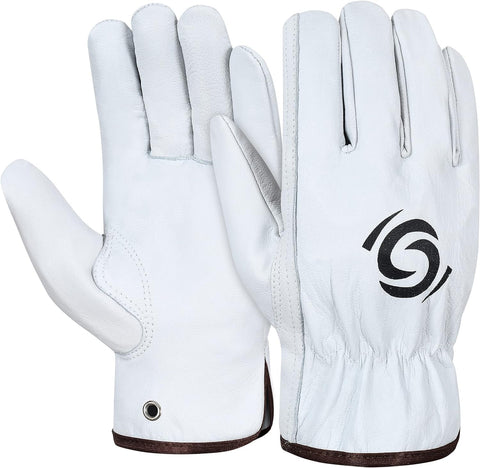SIXPO leather work gloves pack of 12 pairs, versatile for warehouse, gardening, and construction tasks