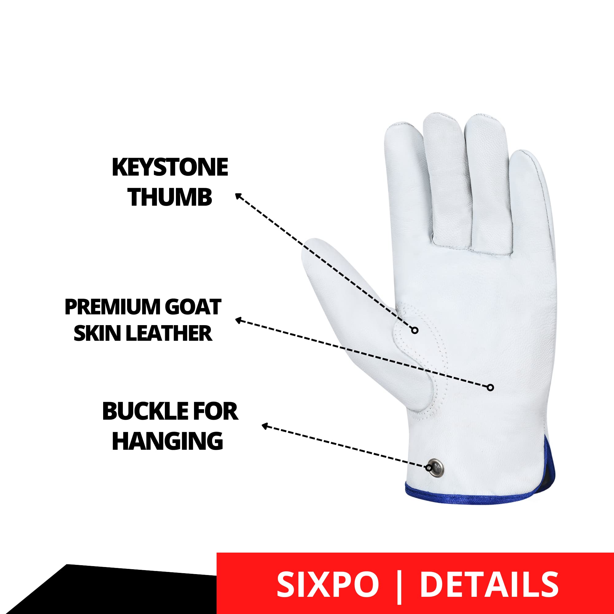 SIXPO gloves with wrist elastic closure secure fit during tough tasks.