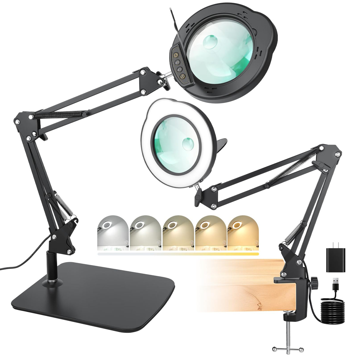 SIYOMG magnifying lamp lens delivers crystal-clear close-up detail for reading and crafts.