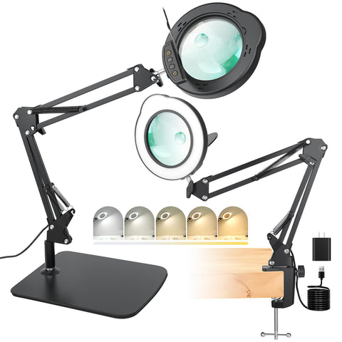 SIYOMG magnifying lamp lens delivers crystal-clear close-up detail for reading and crafts.