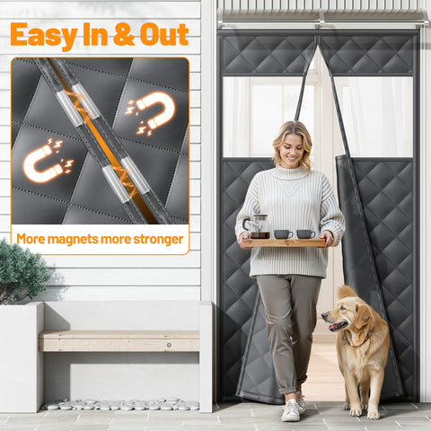 Sjuznng bottom-weight-bar keeps the curtain sealed against drafts.