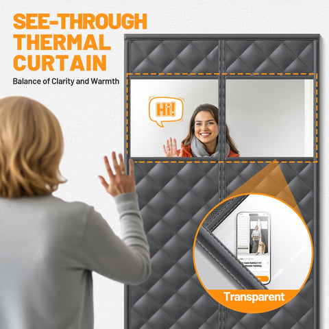 Sjuznng insulated door curtain creates a cozy, energy-efficient entryway.