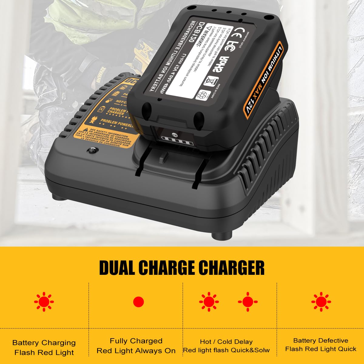 SJZNHFTOLO 55-minute fast charge capability shown for quick readiness