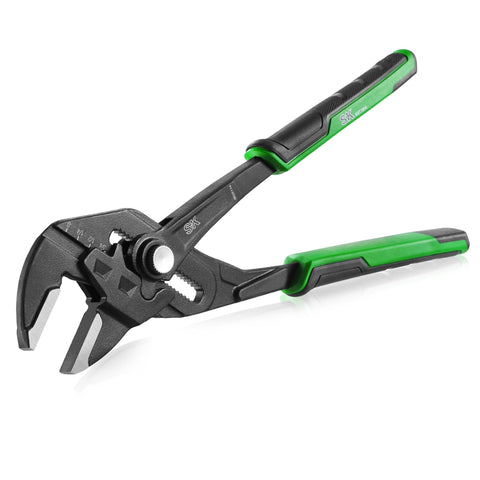 SK 10-Inch Pliers Wrench groove-lock in action for quick adjustments.