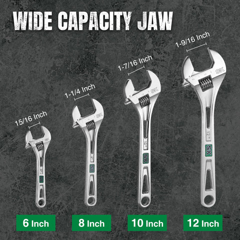 SK 12-inch wrench ideal for plumbing tasks needing leverage.