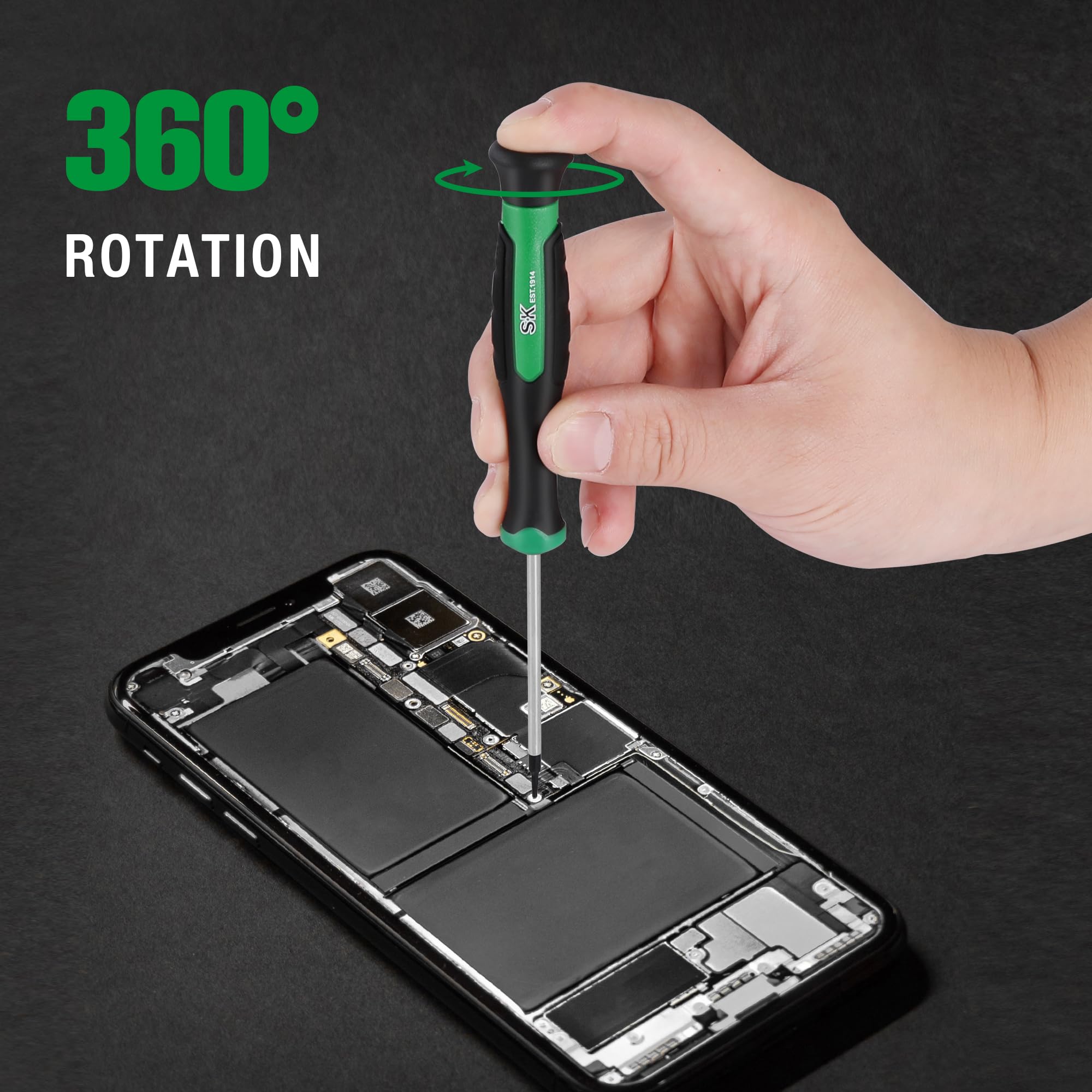 Includes 12 sizes: slotted, Phillips, and star bits for versatile tasks.