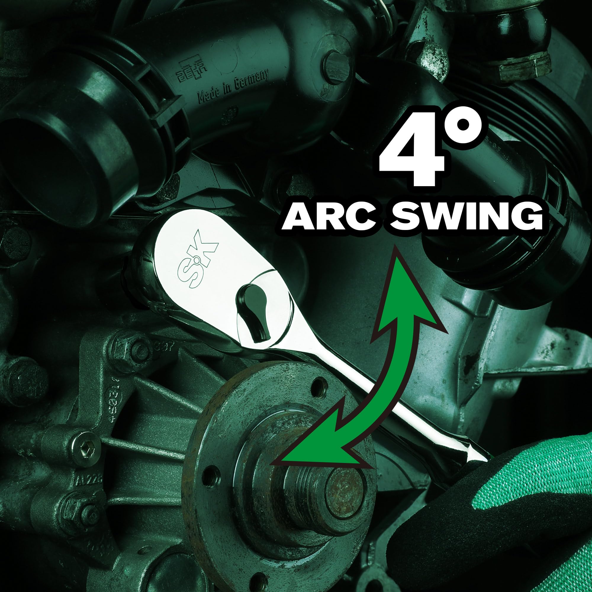 SK ratchet suitable for automotive and machinery maintenance tasks.