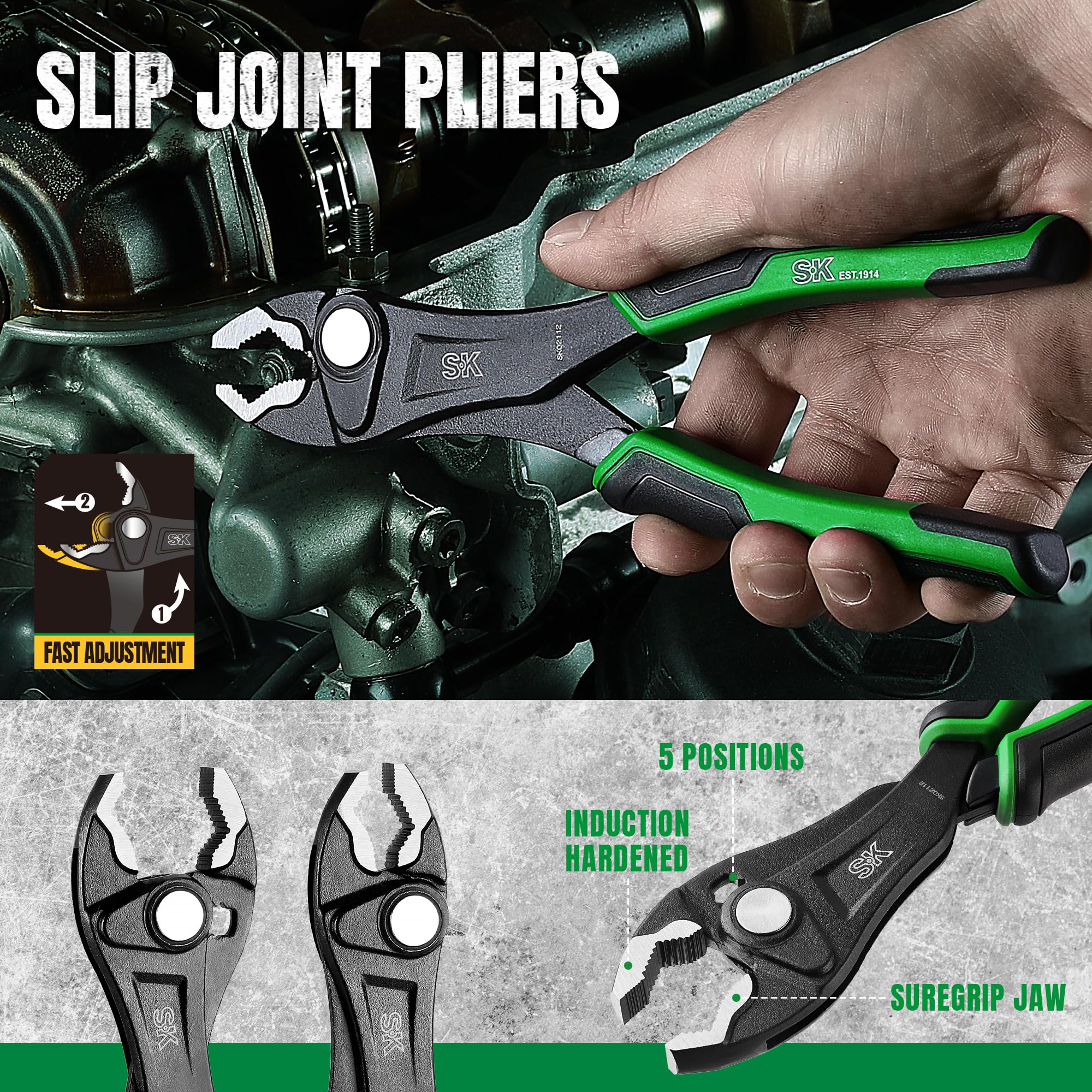 SK SureGrip design offers comfortable handling on every grip.