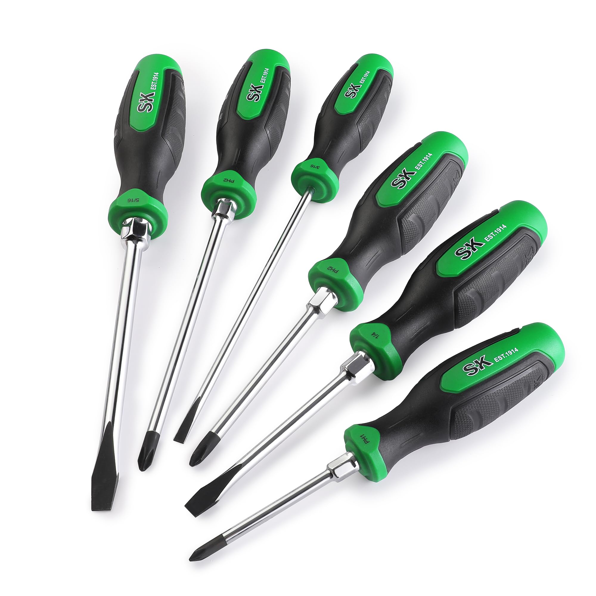 SK 6-piece magnetic screwdriver set full view for versatile repairs.