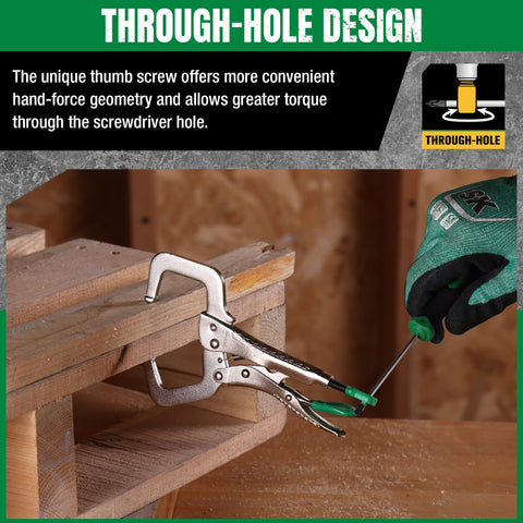 Through-hole design boosts leverage for stronger turning power.