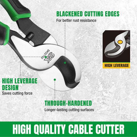High-leverage design reduces hand fatigue during heavy-duty cutting.