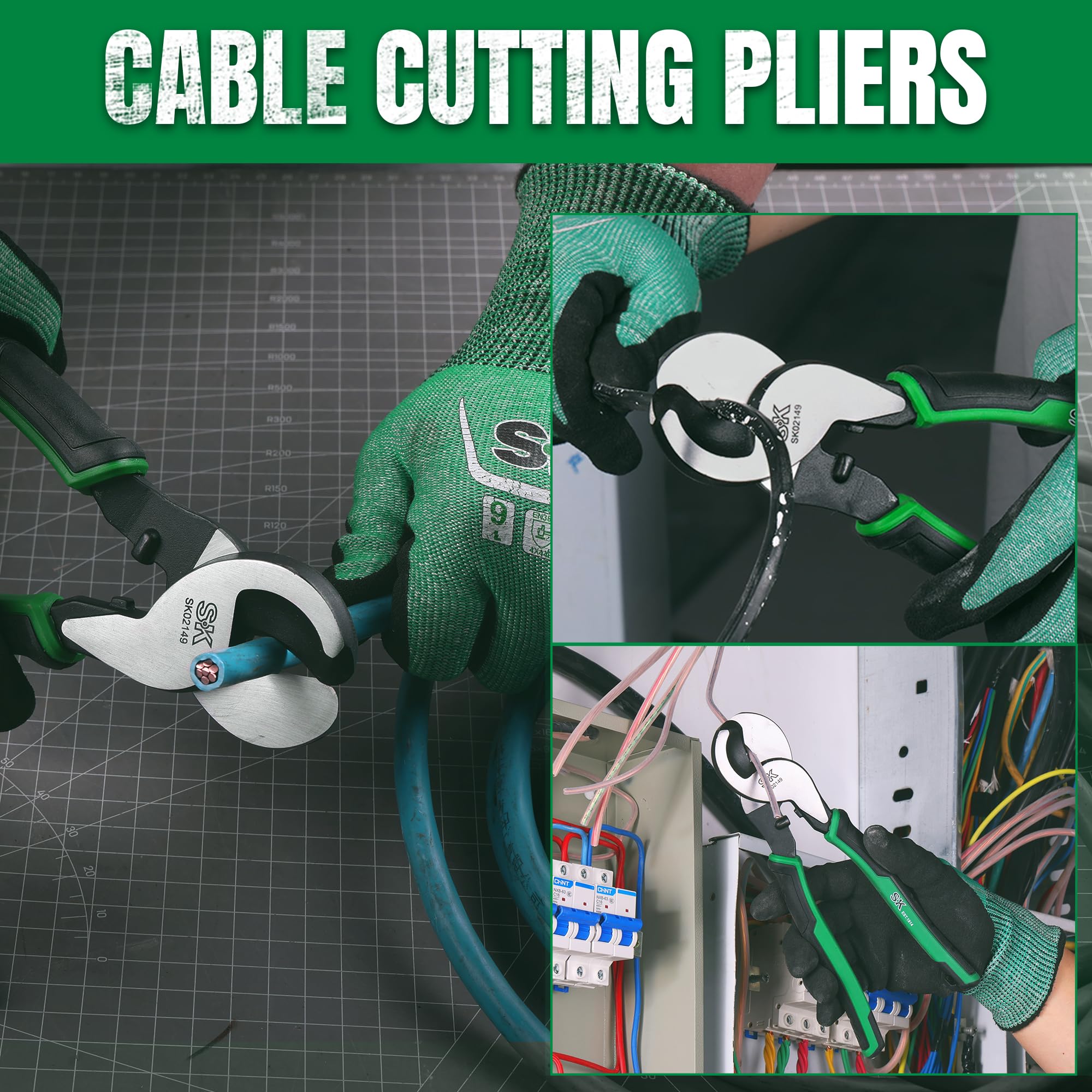 Not suited for steel wire; ideal for communications cable work.