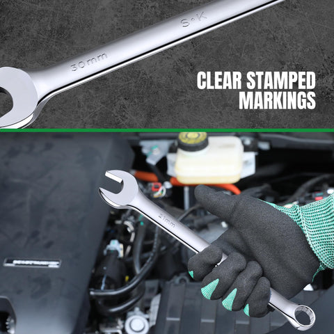 SK Combination Wrench Set metric range 6–32mm for versatile use