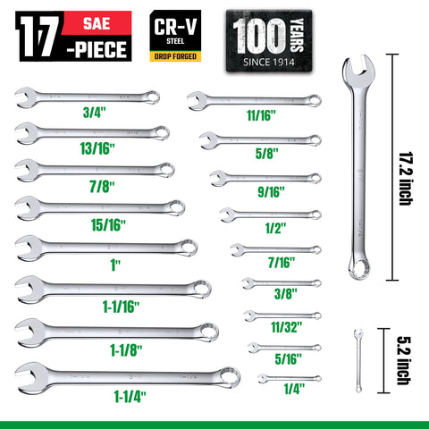 SK Combination Wrench Set with metric sizes 6 to 32 mm for versatile projects.