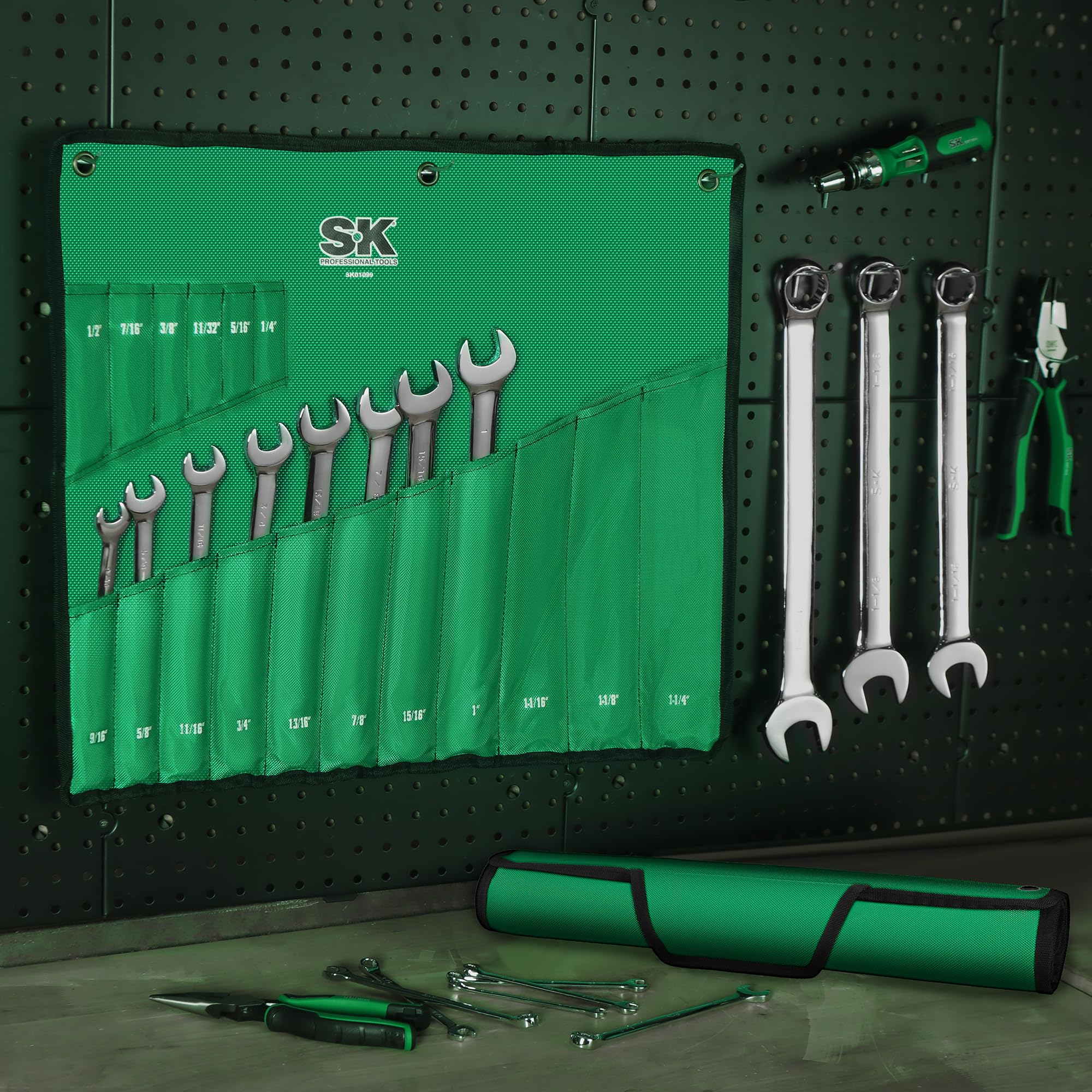 SK Wrench Set with clearly visible size labeling for quick identification.