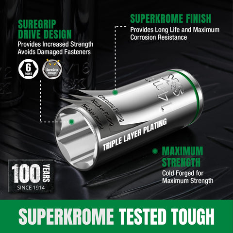 Extension bars 3 and 6 inches expanding reach on fasteners