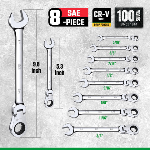 SK 72-tooth ratchet enables quick tightening with small swing