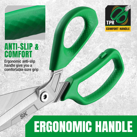 SK induction-hardened blades maintain sharpness across tough materials.