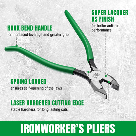 SK 9-inch ironworker pliers hook bend handle enhances leverage