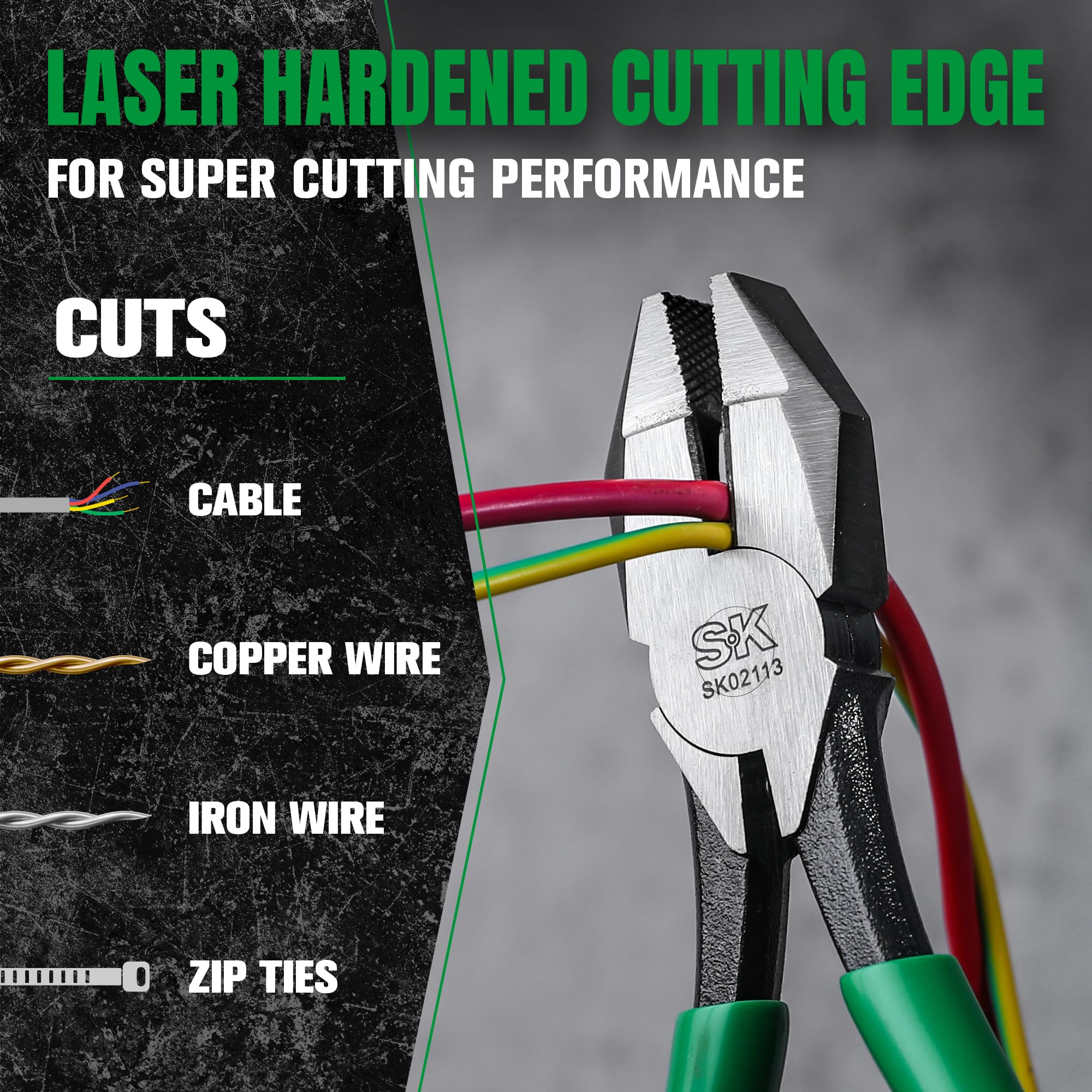 SK 9-inch ironworker pliers ideal for rebar and wire