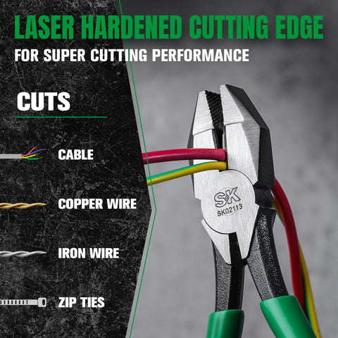 SK 9-inch ironworker pliers ideal for rebar and wire