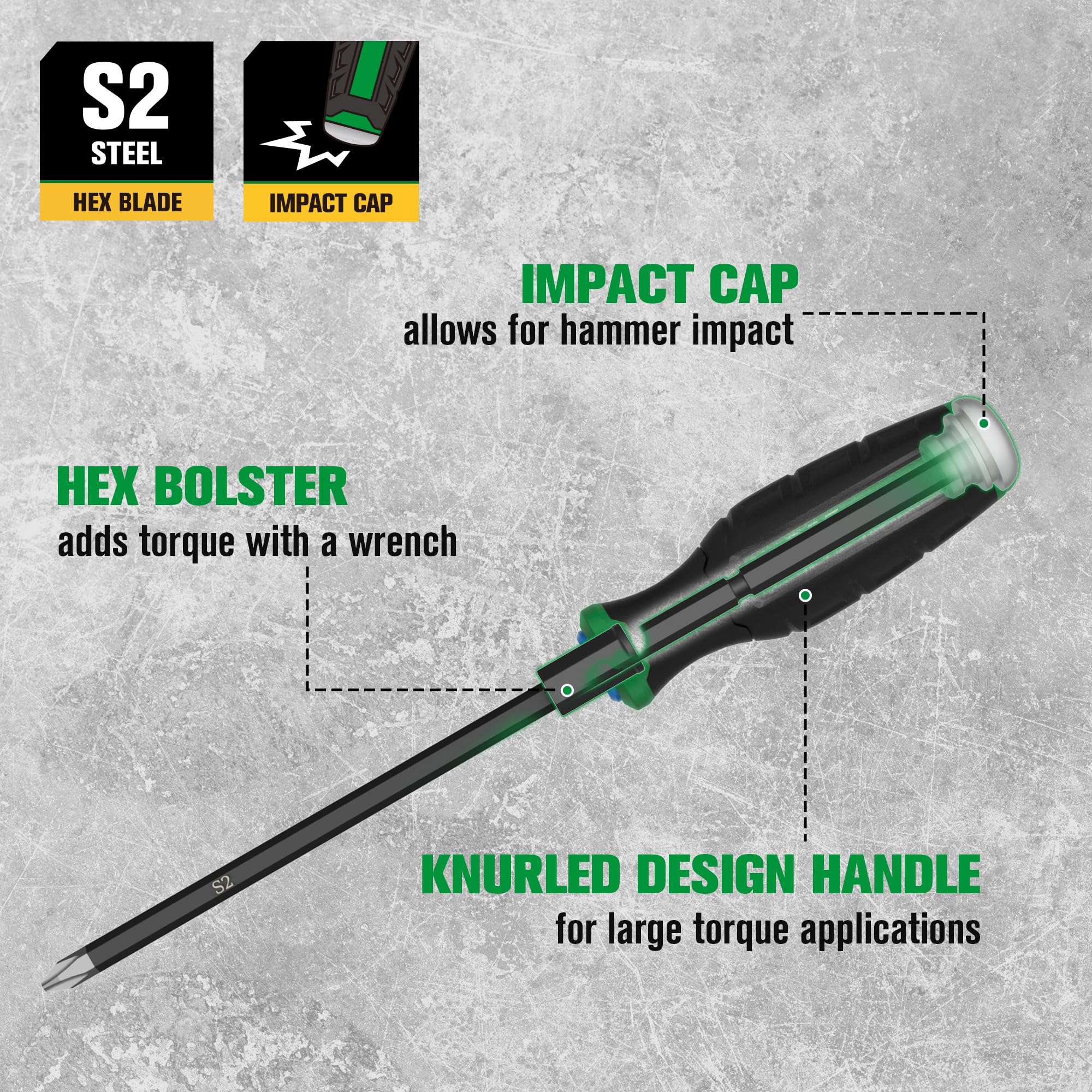 SK magnetic tips securely hold screws for faster setup and fewer drops.