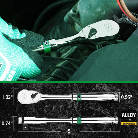 Pear head design enables access in narrow spaces for fasteners