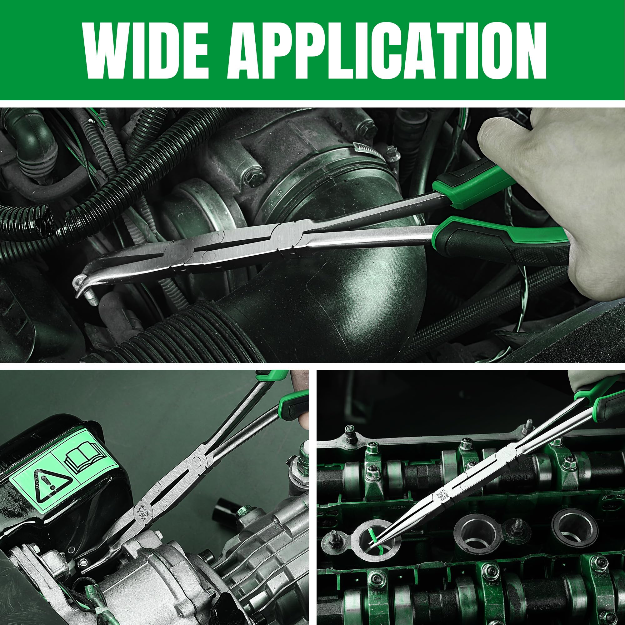 SK bent-nose design enables flexible angles for hard-to-reach tasks.