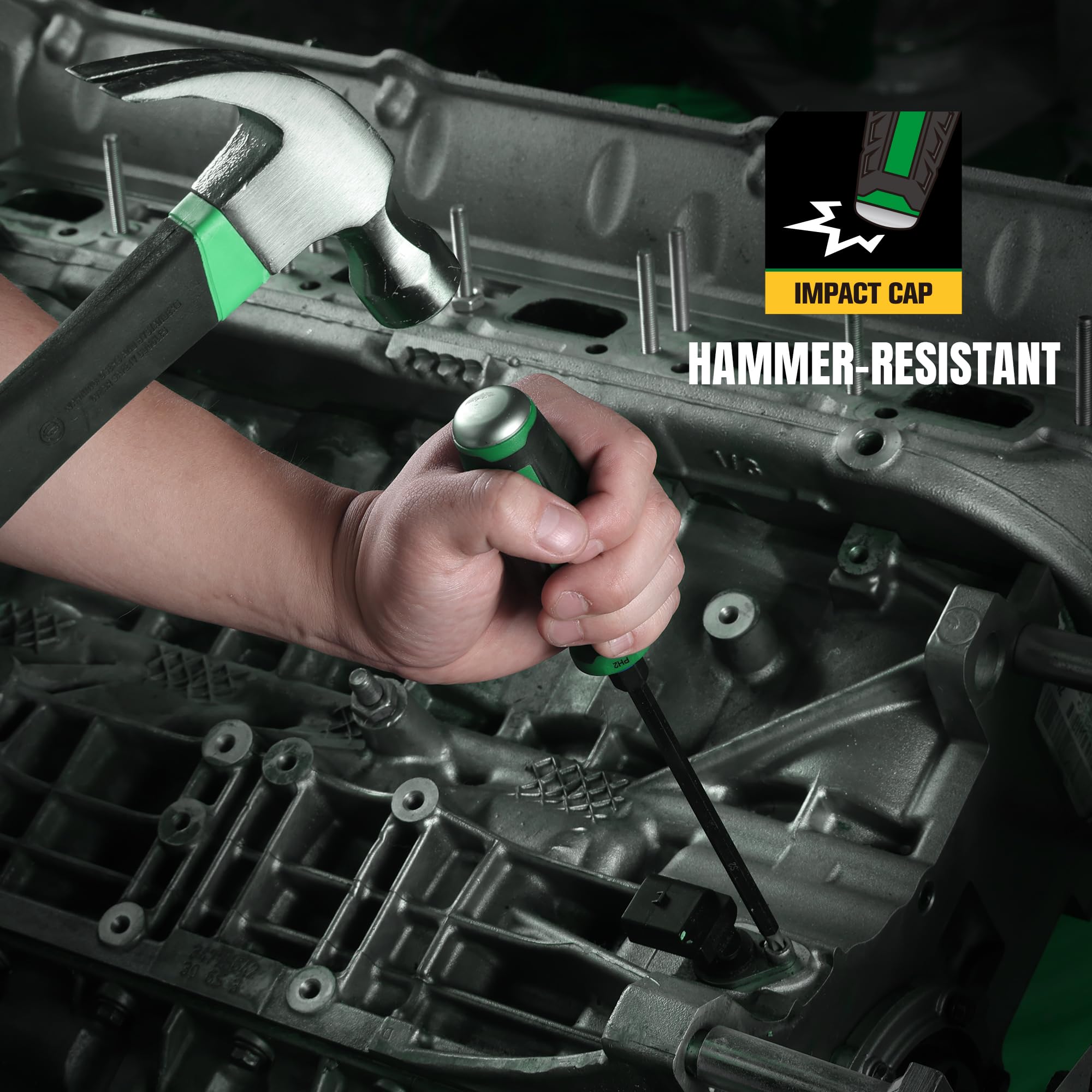 SK triangular grip texture enhances torque control during heavy use.