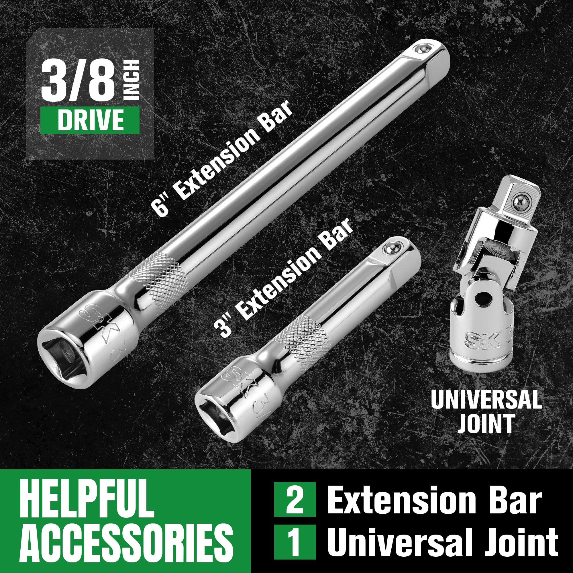 Universal joint enabling angled access with SK tools