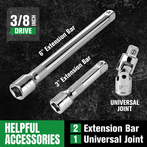 Universal joint enabling angled access with SK tools