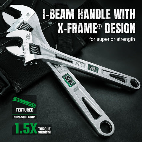 SK wrench end features a round hook hole for easy storage.