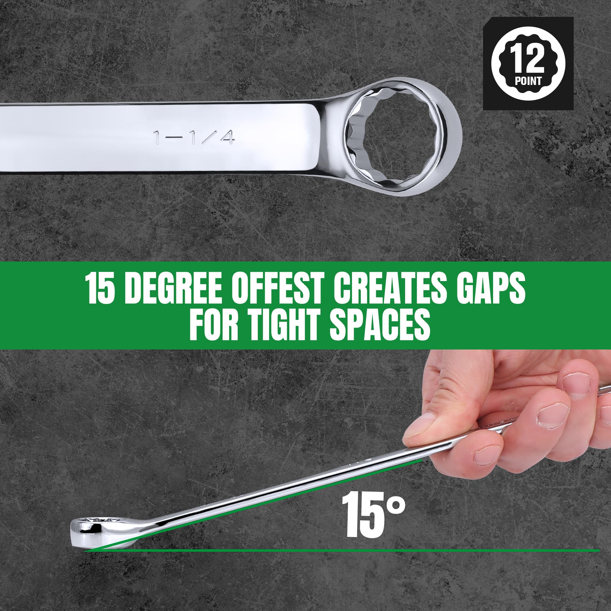Visible SAE size markings allow quick size selection.