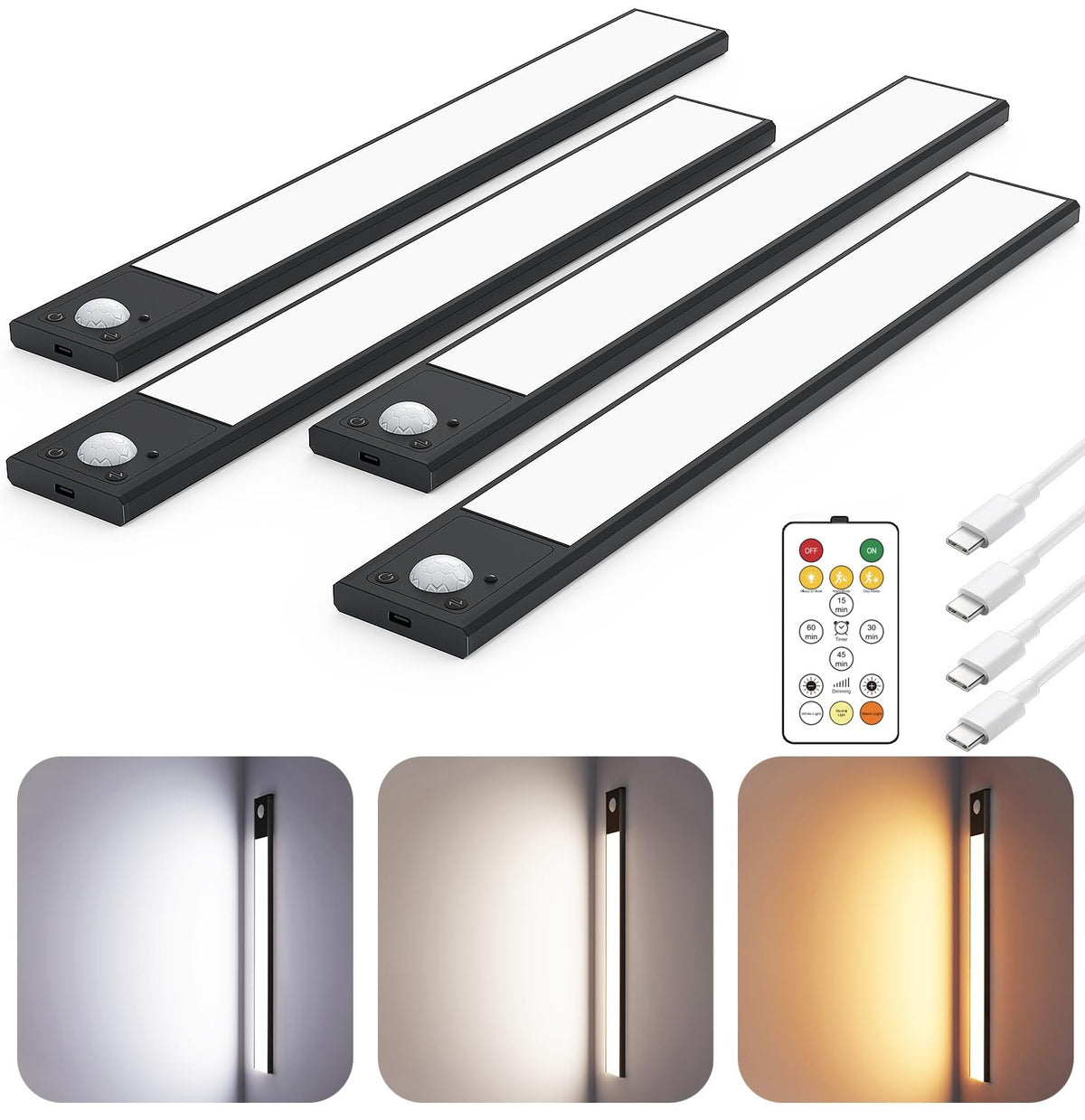 Skairipa 12-inch ultra-thin under-cabinet light mounted under cabinet for bright kitchen countertops