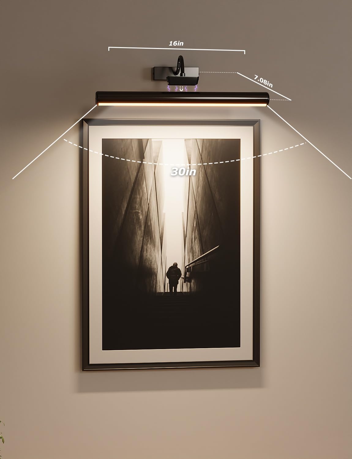 Skairipa battery-powered art light with built-in 5000mAh battery for long use