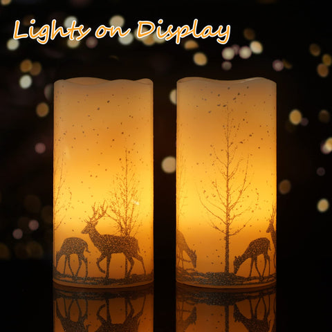 Skairipa two-pack candles fit neatly on shelves or tables for festive accents.