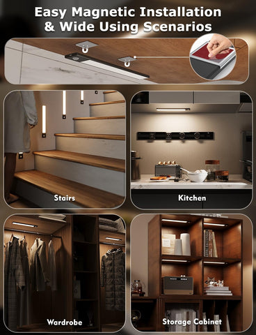 Skairipa magnetic and stick-on installation for easy mounting