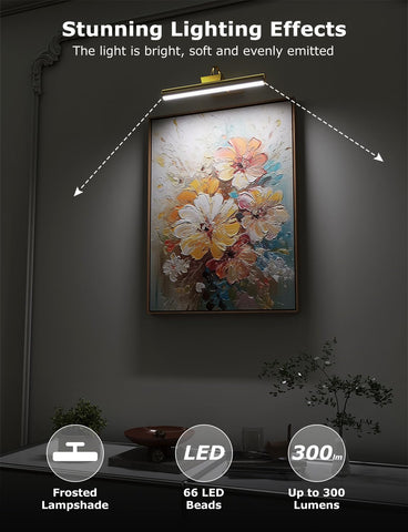 Skairipa picture light offers natural, white, and warm colors for mood lighting