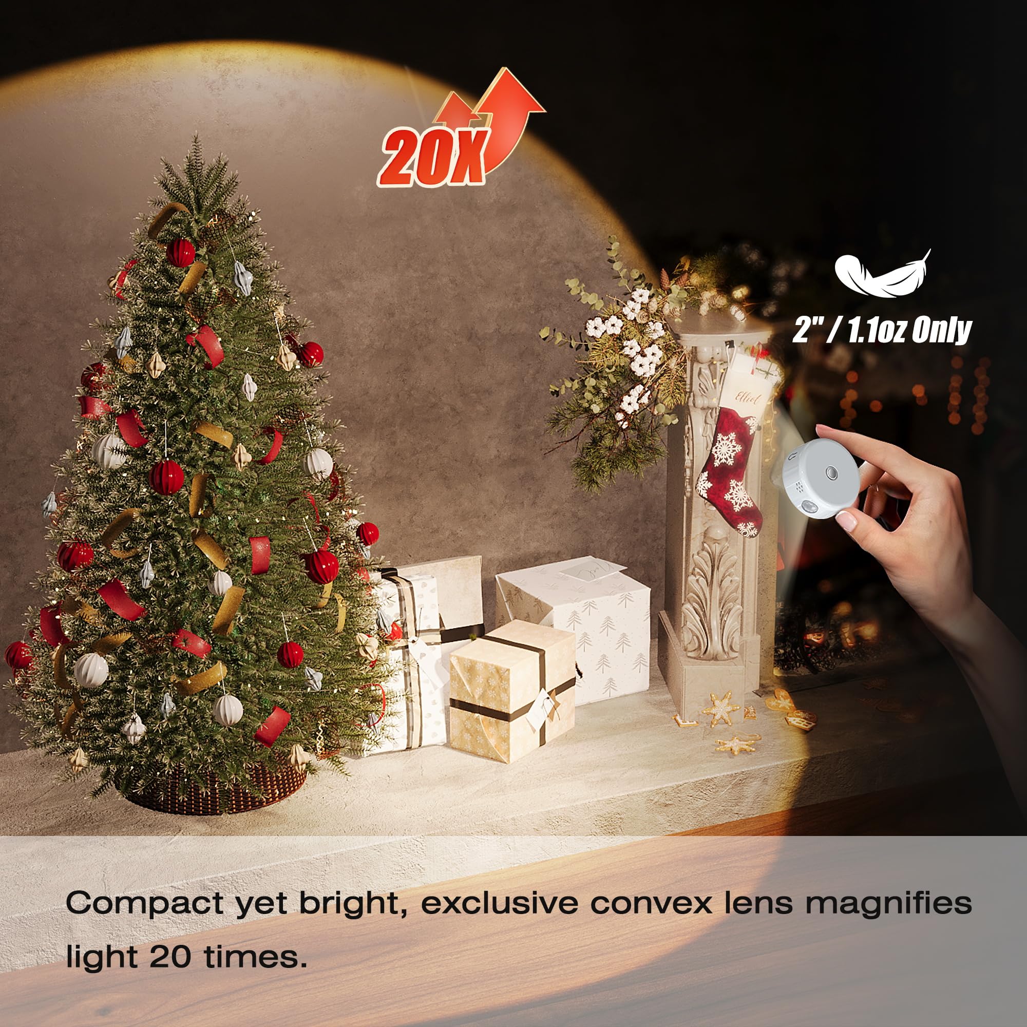 Skairipa puck light with magnetic mount sticks to surfaces for quick lighting