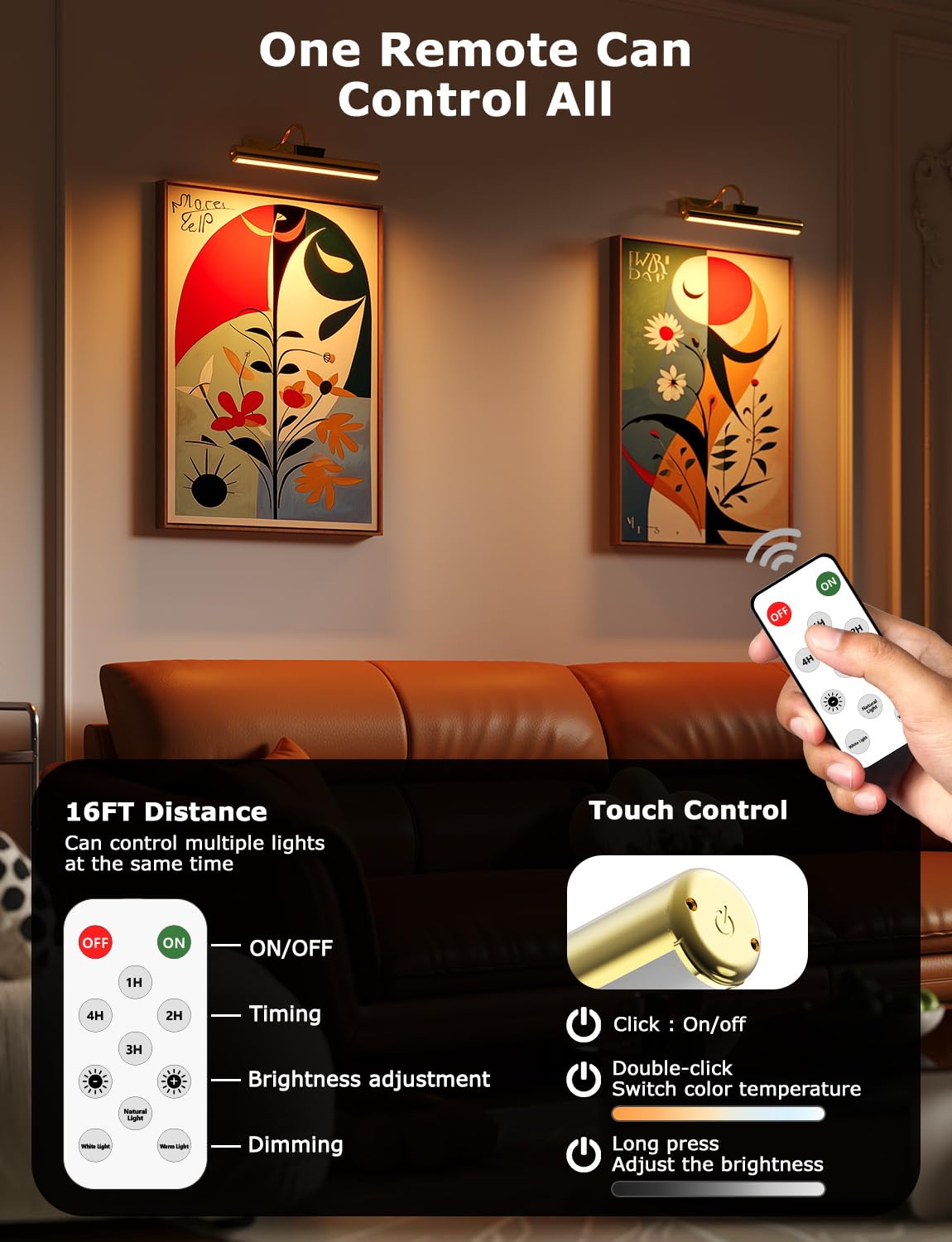 Skairipa rechargeable picture light with 5000mAh battery for longer display