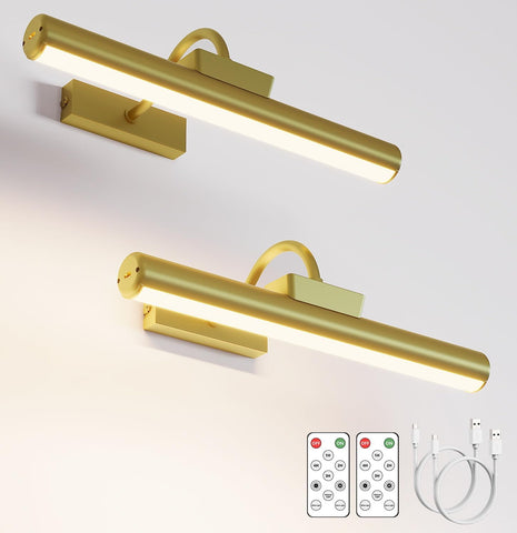 Skairipa picture light 13in gold glow brightening wall art