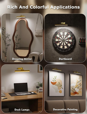 Skairipa 2 pack gold finish enhances decor and artworks