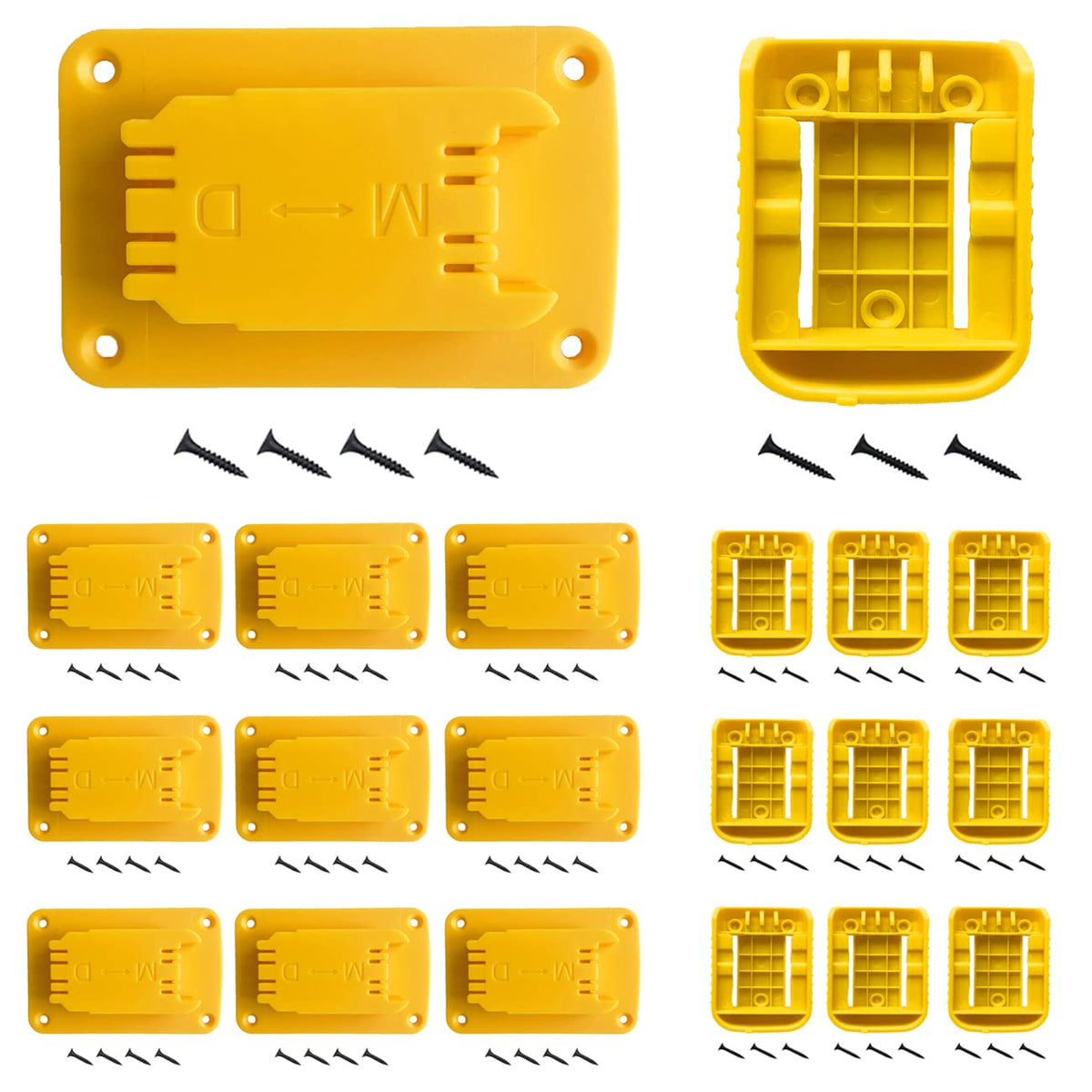 SKCMOX tool holders mount Dewalt 20V tools on a shelf for quick access