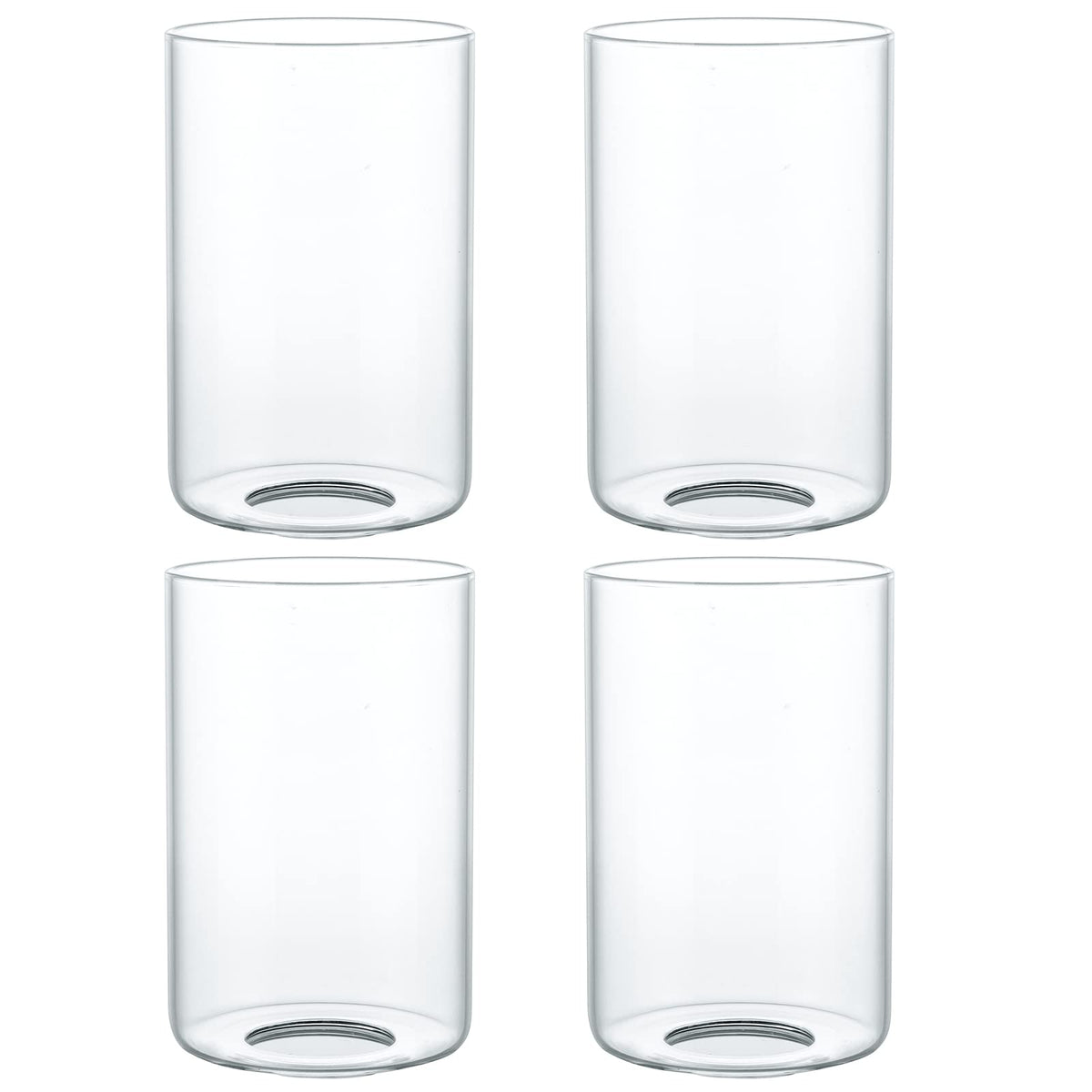 Skelang clear lipless glass lamp shade, cylindrical design for elegant chandelier lighting