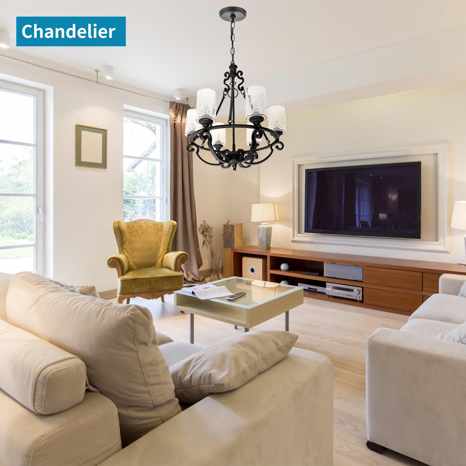 Skelang crackle shade is clear glass with crackled texture for decorative glow.